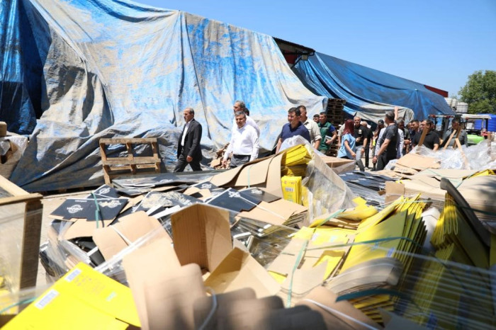 Ağır hasar alan fabrika Kolonya fabrikası yeniden üretime başladı