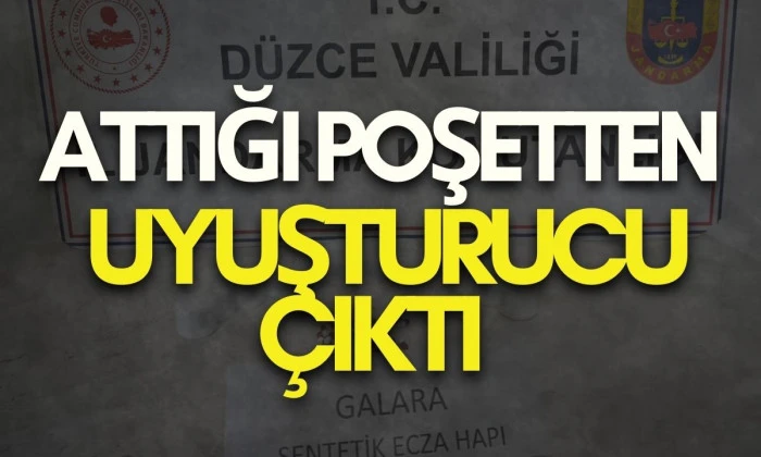 Ara&ccedil;tan atılan poşetten uyuşturucu &ccedil;ıktı