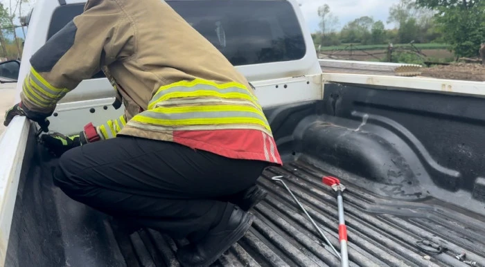 Aracının i&ccedil;ine giren yılanı b&ouml;yle uğurladı