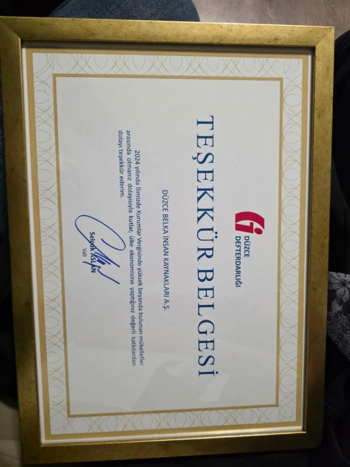 D&uuml;zce Belka A.Ş. D&uuml;zce 4&rsquo;&uuml;nc&uuml;s&uuml; oldu