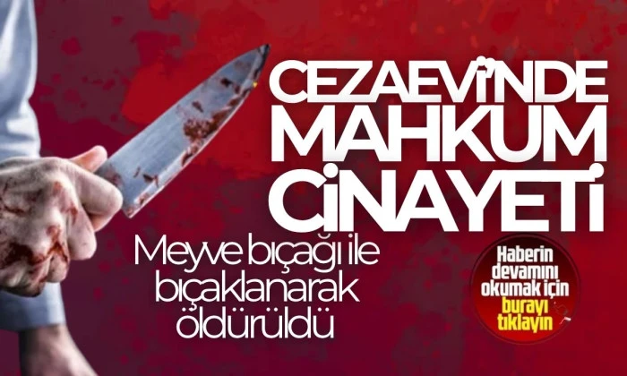 Cezaevinde bir mahkum, bıçakla başka bir mahkumu öldürdü