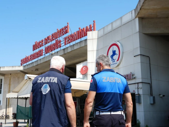 Düzce Terminaline Yapan Denetim: Zabıtalar ve Polis Katıldı