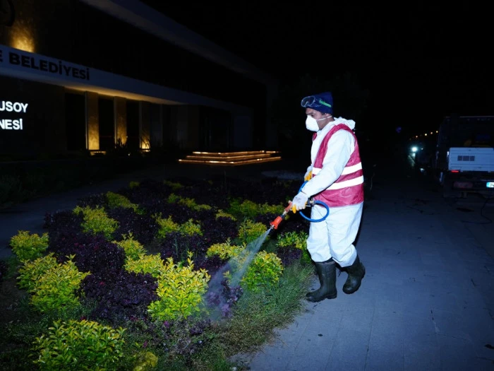 D&uuml;zce Belediyesi bahar d&ouml;nemi ila&ccedil;lama &ccedil;alışmaları