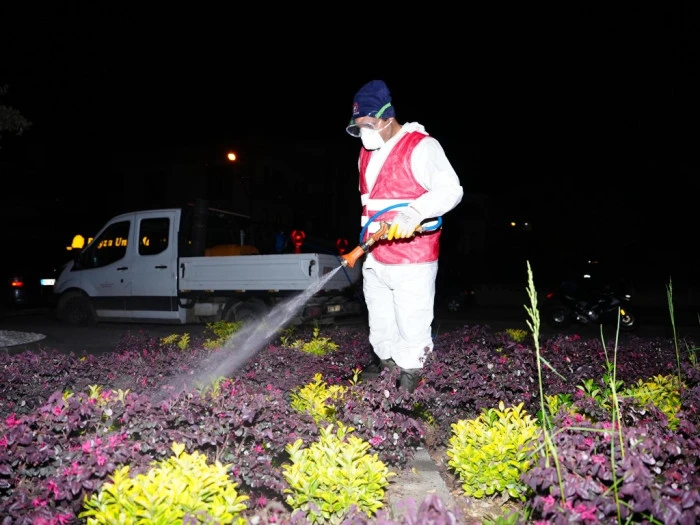 D&uuml;zce Belediyesi bahar d&ouml;nemi ila&ccedil;lama &ccedil;alışmaları