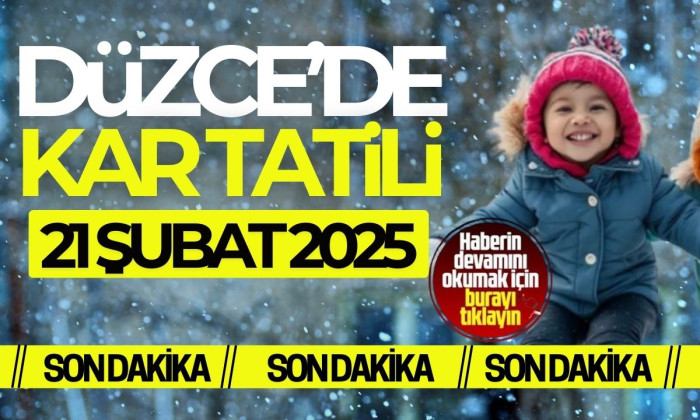 Düzce’de eğitime 1 gün ara verildi! 