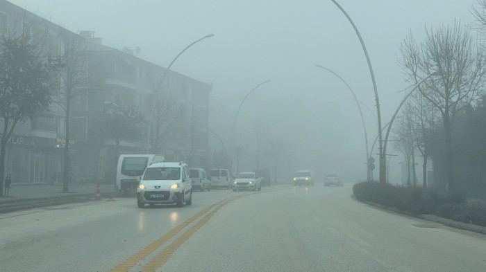 Düzce'de sabah saatlerinde sis etkili oldu