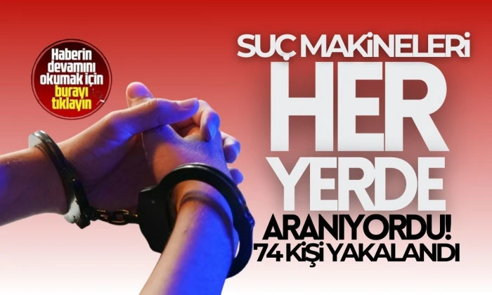 17 bin 364 şahıs sorgulandı 74 kişi yakalandı