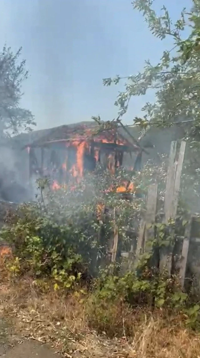 Anız Yakma Yangını Köyde Korku ve Çaba Yarattı