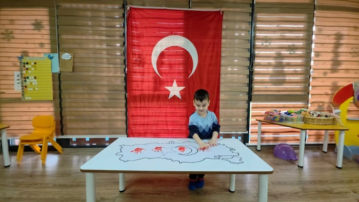 D&uuml;zce Minikleri Bayrakla Coştu Etkinlik