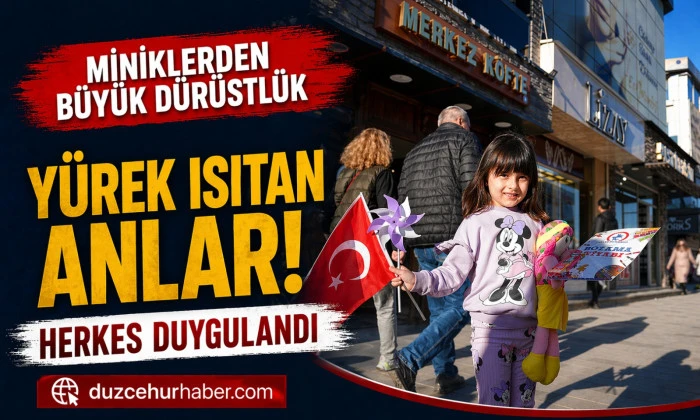 D&uuml;zce&rsquo;de Miniklerden &Ouml;rnek Davranış! 23 Nisan Videosu Herkesi Duygulandırdı