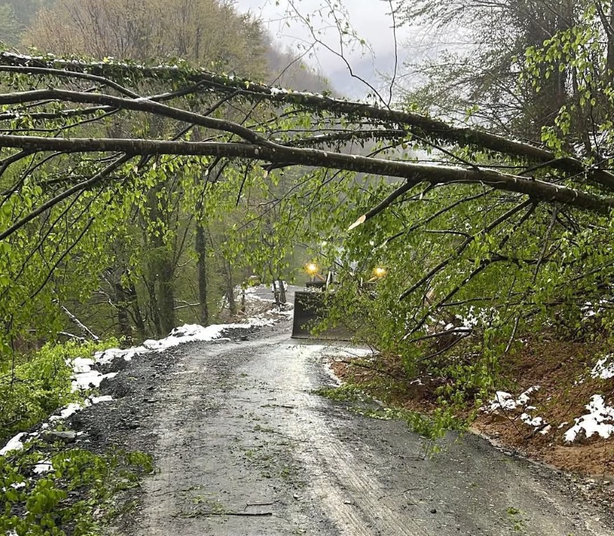Samandere Şelalesi yolunda heyelan!
