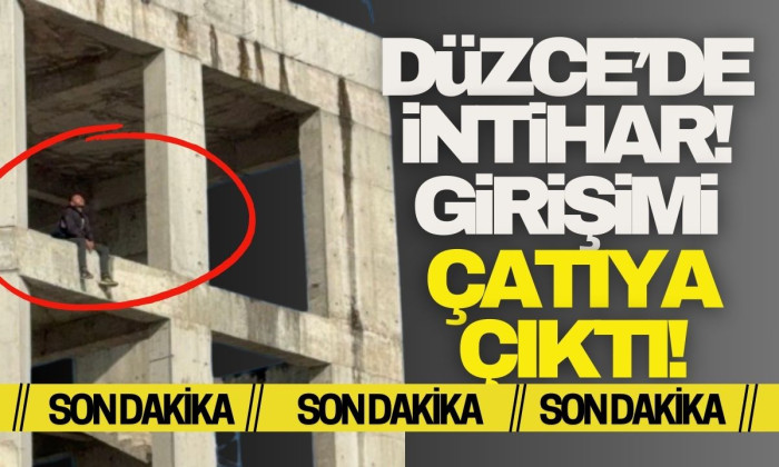 Binanın en üst katına çıkarak intihara kalkıştı!