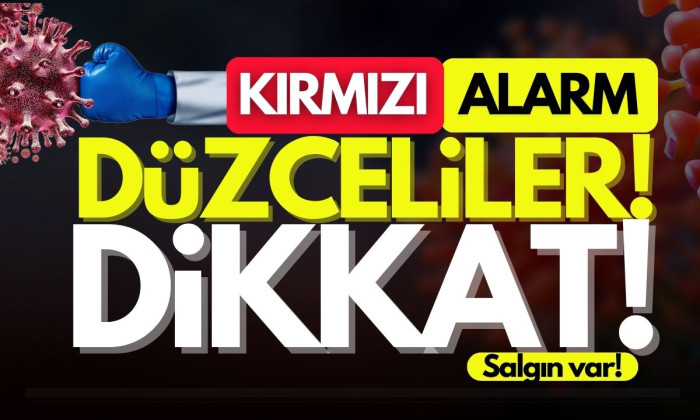 Dikkat Düzce'de salgın alarmı!