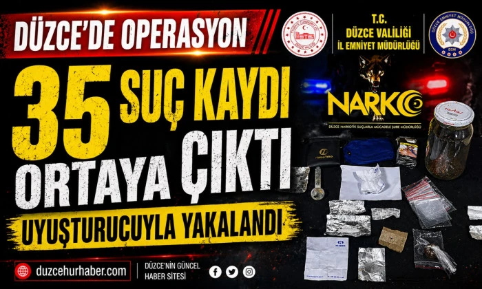 D&uuml;zce&rsquo;de uyuşturucu operasyonunda 2 kişi tutuklandı