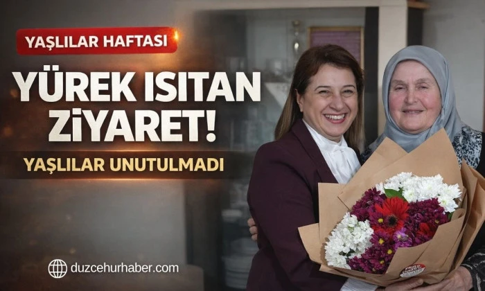 Y&uuml;rek ısıtan anlar! D&uuml;zce&rsquo;de yaşlılara &ouml;zel ziyaret