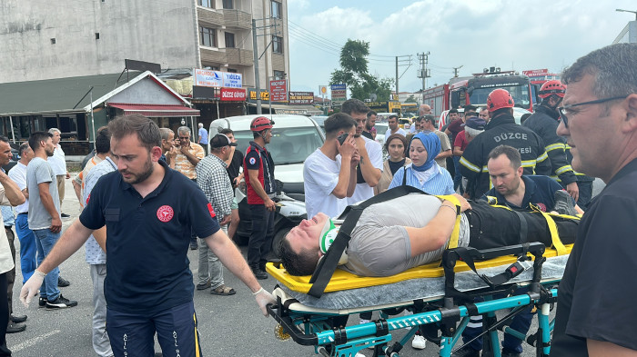 Elektrikli bisiklet ters şeride girdi ölümden döndü 