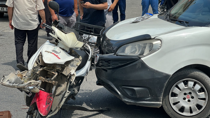 Elektrikli bisiklet ters şeride girdi ölümden döndü 