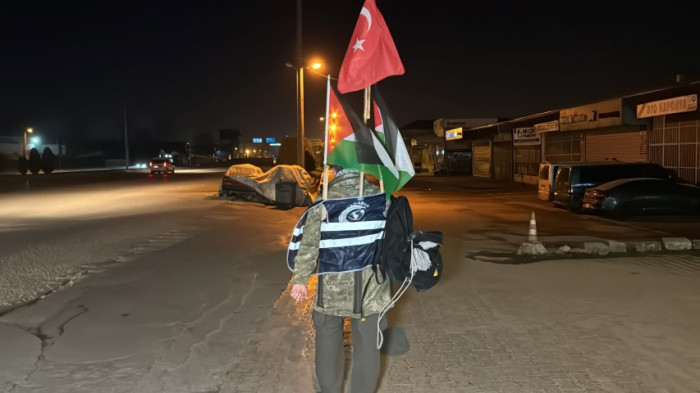 Filistin'e özgürlük için Ankara’ya yürüyorlar 