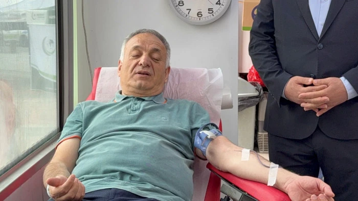 Düzce'de kan bağışı çağrısında bulundu