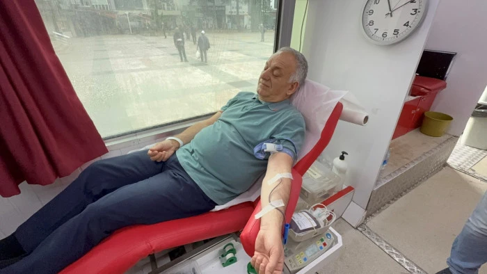 Düzce'de kan bağışı çağrısında bulundu