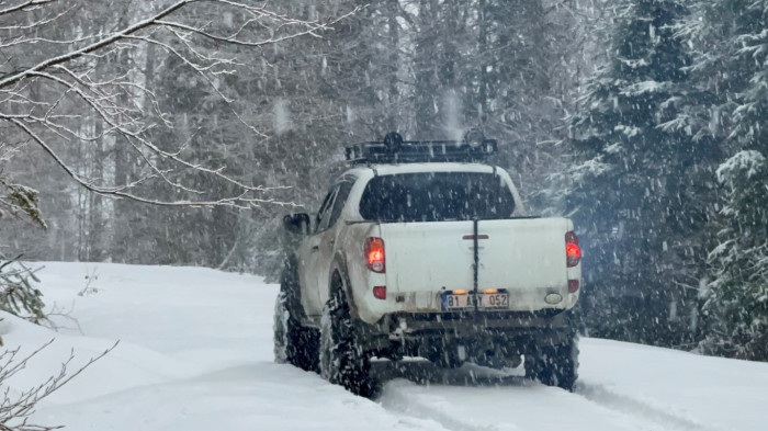 Düzce'de kar yağışı etkisini gösteriyor.