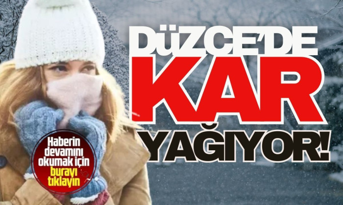 Düzce'de kar yağışı etkisini gösteriyor.