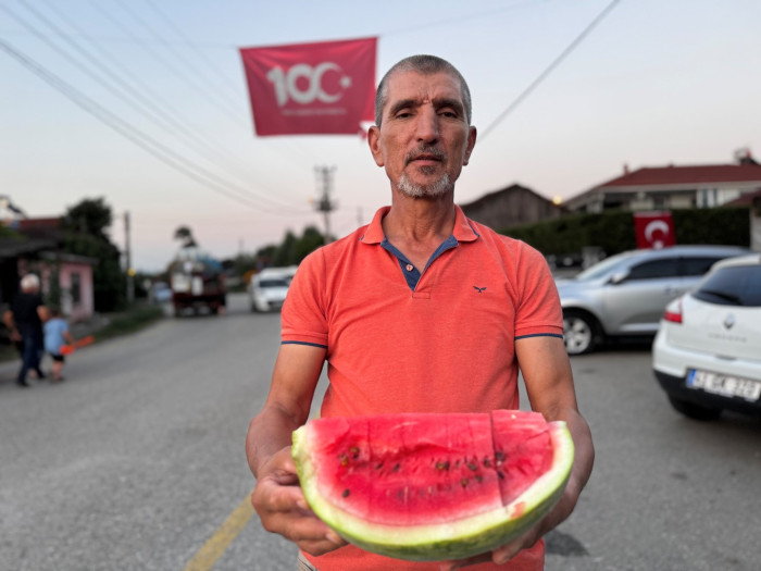 Düzce'de yerli karpuz tezgaha indi
