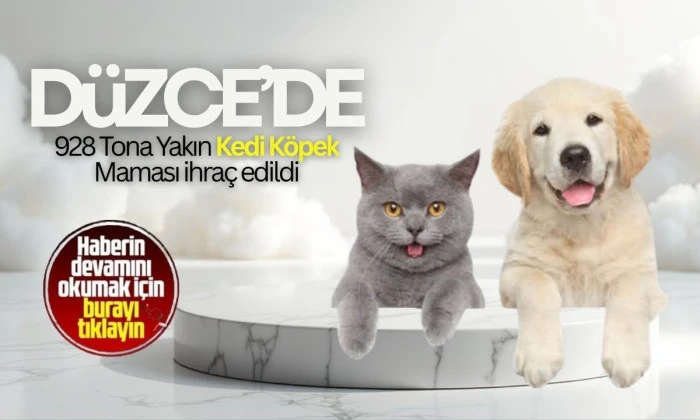 Düzce'den 928 tona yakın kedi köpek maması ihraç edildi