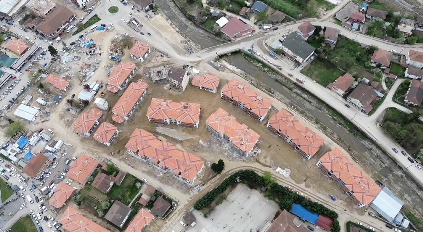 Düzce'nin Çilim İlçesinde kentsel dönüşüm tamamlanmak üzere