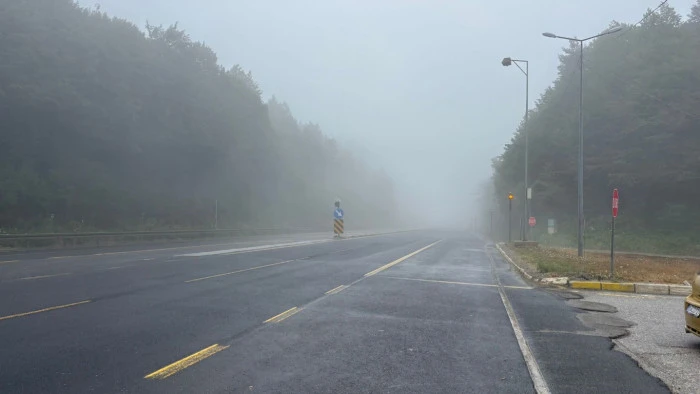 Bolu Dağı’nda sis etkili oluyor: Görüş mesafesi 25 metre