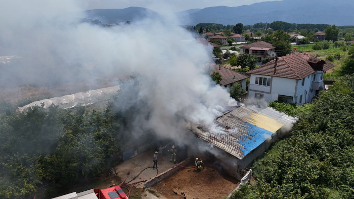 Otluoğlu Mahallesinde ahır Yangını