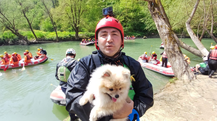 Rafting meraklıları botlarla Melen çayını doldurdu