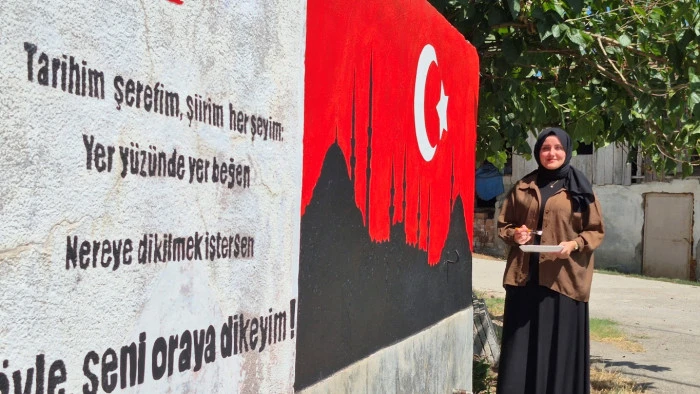 K&ouml;y &ccedil;eşmelerini tuval yaptı