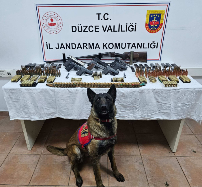Düzce'de çok sayıda silah ve mühimmat ele geçirildi! 