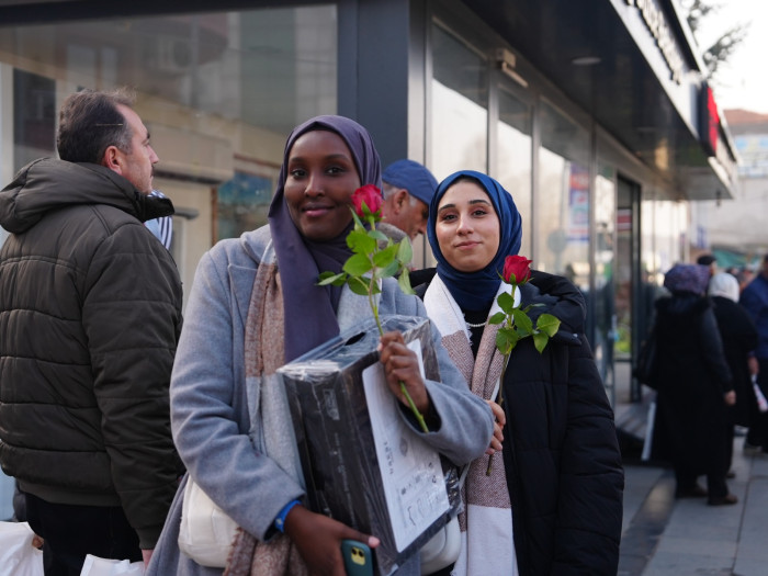 Şoförlere sürpriz kutlama