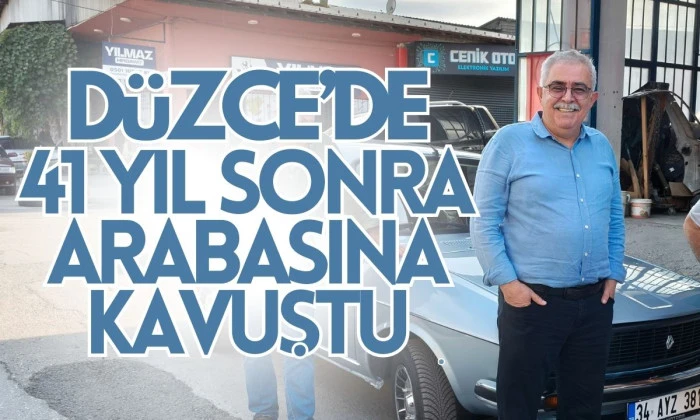 41 yıl &ouml;nce iş kurmak i&ccedil;in sattığı ve i&ccedil;inde ukde kalan ilk otomobili