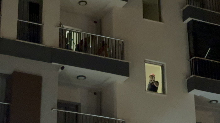 TOKİ konutlarında yangın 7 kişi merdivenle tahliye edildi