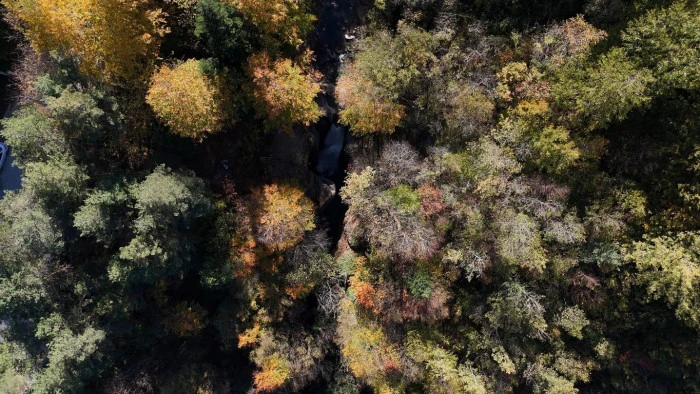 Samandere Şelalesi sonbahar renkleriyle ziyaretçilerini ağırlıyor