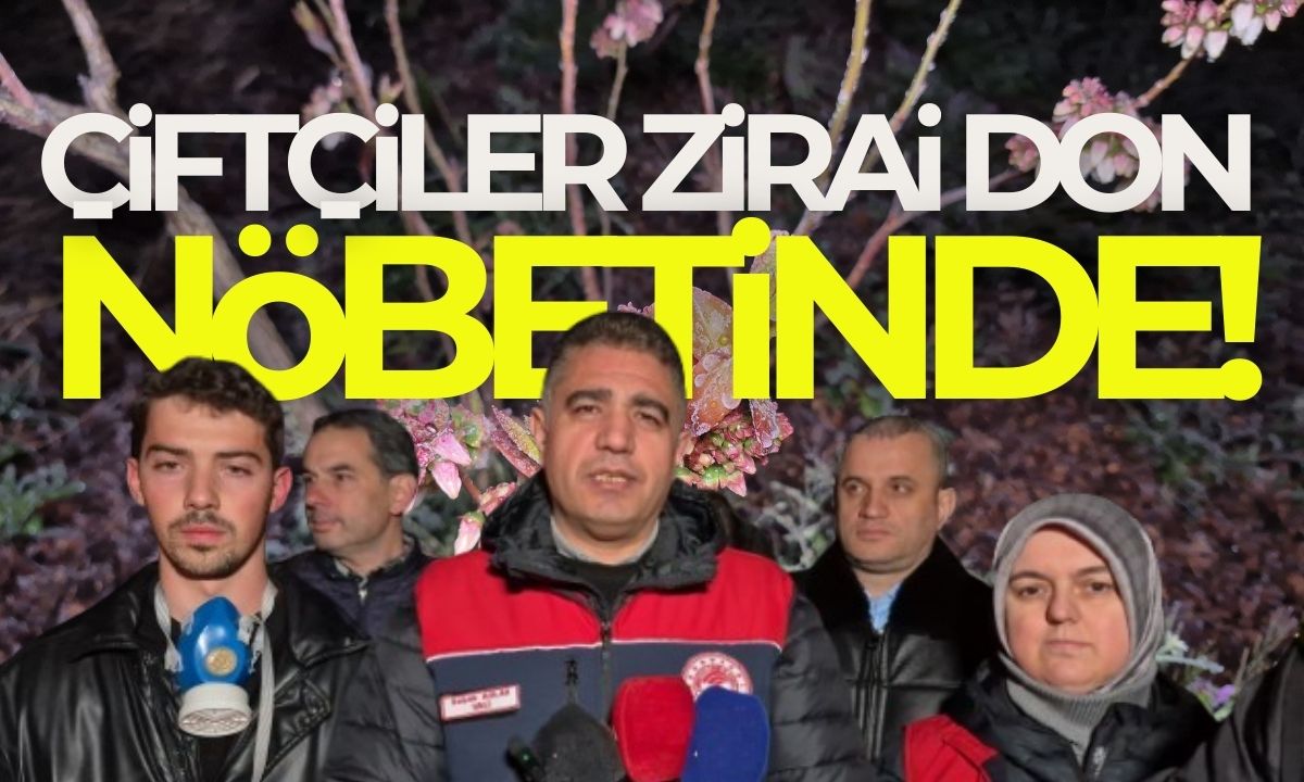 Düzce'de Çiftçiler zirai don nöbetinde