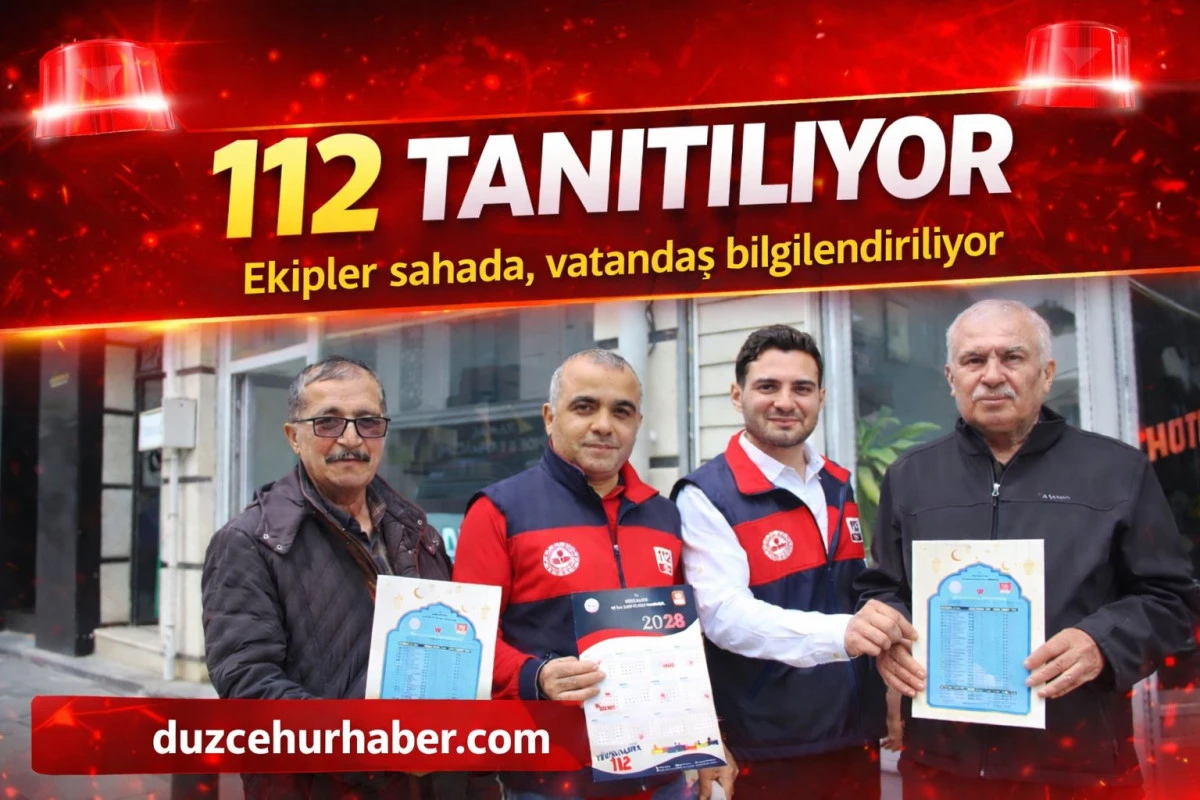 112 Acil &Ccedil;ağrı Esnaf Ziyaretleri D&uuml;zce