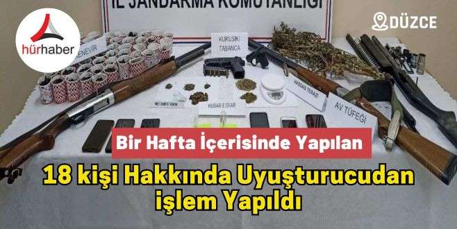 18 kişi Hakkında Uyuşturucudan işlem Yapıldı