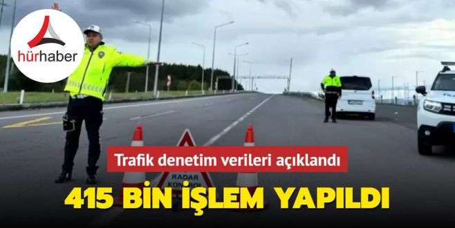 2 milyon 464 bin araç denetlendi: 415 bin 795 işlem yapıldı