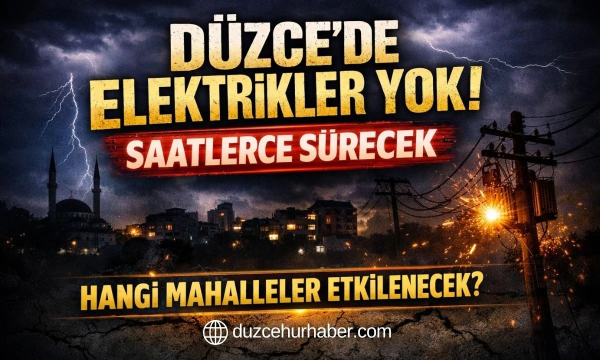 2 Nisan&rsquo;da D&uuml;zce&rsquo;de elektrik kesintisi: saatler ve b&ouml;lgeler a&ccedil;ıklandı