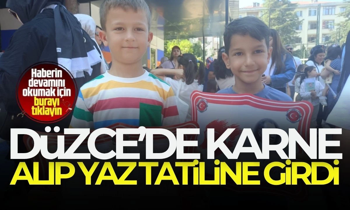 2024-2025 Düzce Eğitimi Bitti, Karne Törenleri Tamamlandı