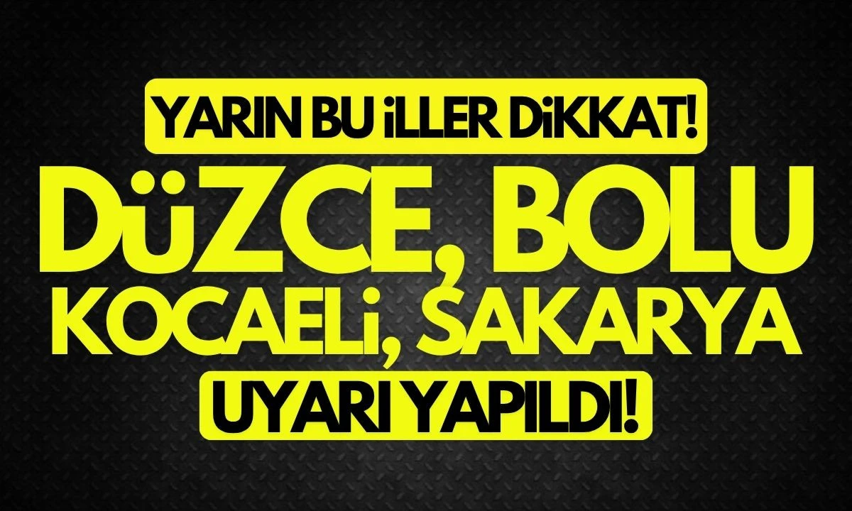 3 Haziran 2025 uyarı yapıldı: Düzce, Bolu, Kocaeli, Sakarya karanlığa gömülecek!