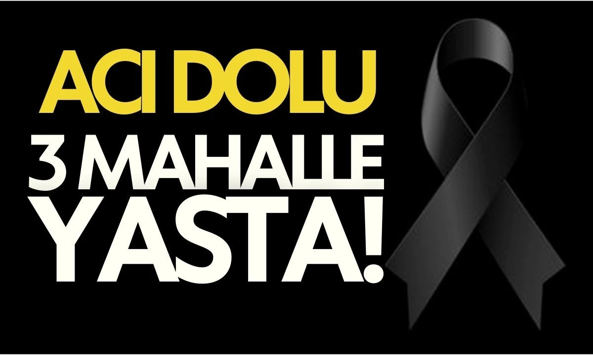 3 Mahalle yasta! Acı Haber 
