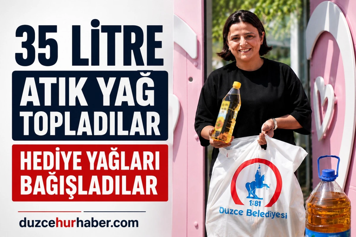 35 litre atık yağı teslim ettiler! Hediye yağları ihtiya&ccedil; sahiplerine bağışladılar