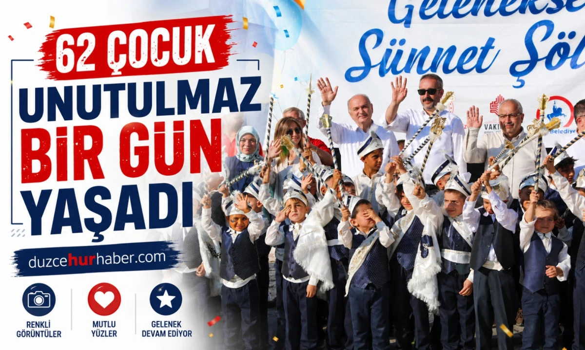 62 &Ccedil;ocuğun S&uuml;nnet Sevinci Renkli G&ouml;r&uuml;nt&uuml;lere Sahne Oldu