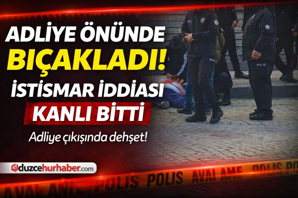 Adliye &Ouml;n&uuml;nde Dehşet!  Kadın Şahsı Kalbinden bı&ccedil;akladı