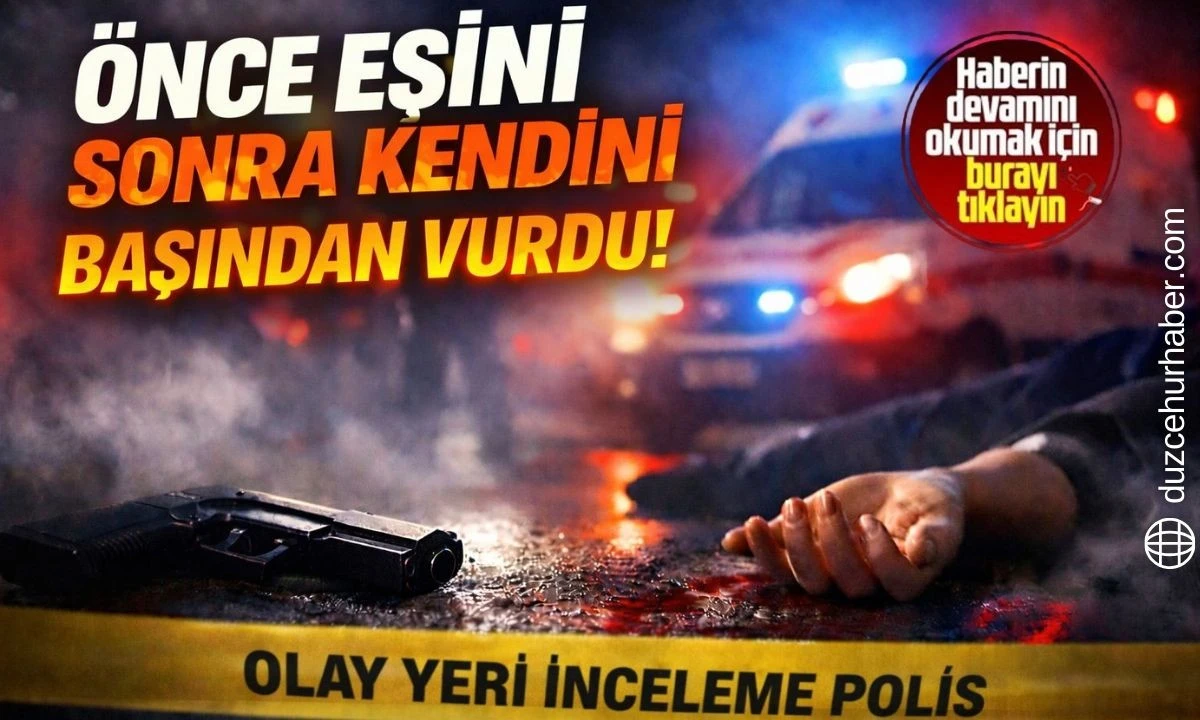 Aile Dramı Kanlı Bitti &Ouml;nce eşini, sonra kendini vurdu